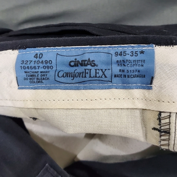 CINTAS Comfortflex Workwear ☆ Mens 40 ☆ Black Pants ☆ - Picture 4 of 9